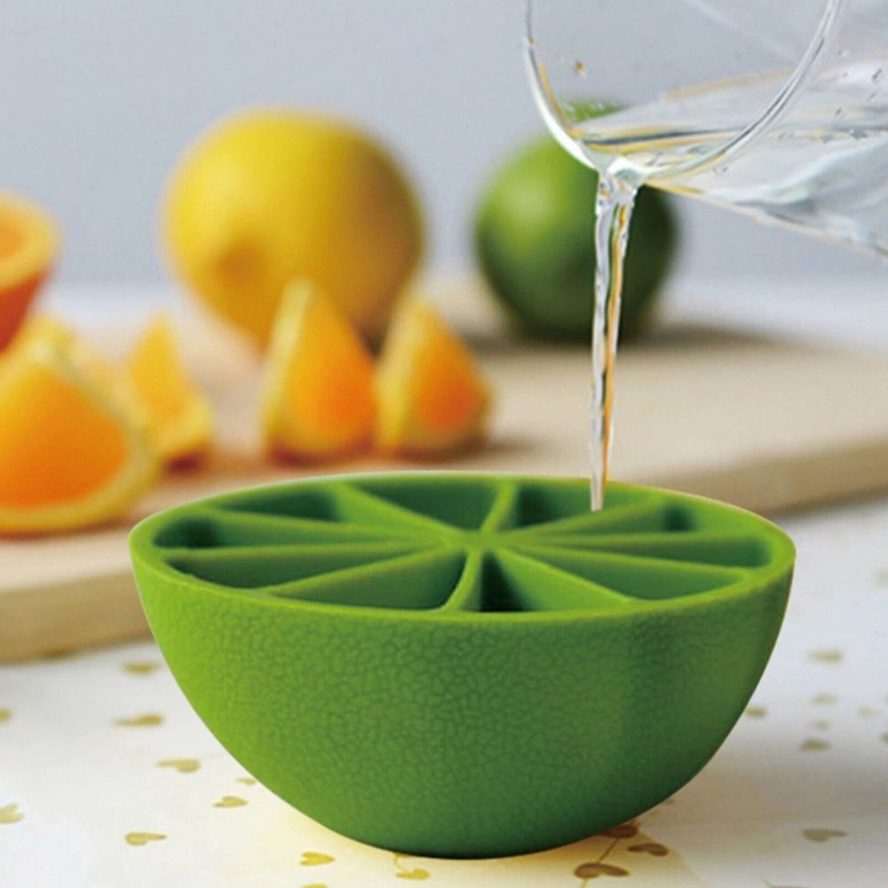 Protocol Cool Citrus 3D Ice Mold Green Silicone 10 Slice Shaped Cubes SM-60796